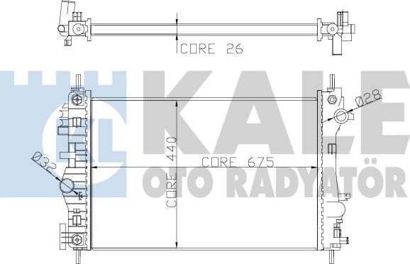 KALE OTO RADYATÖR 352300 - Hladnjak, hladjenje motora www.molydon.hr