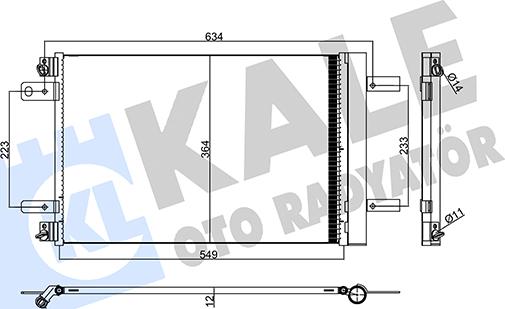 KALE OTO RADYATÖR 357945 - Kondenzator, klima-Uređaj www.molydon.hr