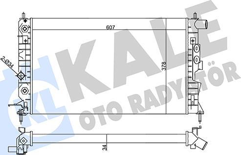 KALE OTO RADYATÖR 357040 - Hladnjak, hladjenje motora www.molydon.hr