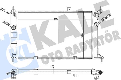 KALE OTO RADYATÖR 357005 - Hladnjak, hladjenje motora www.molydon.hr