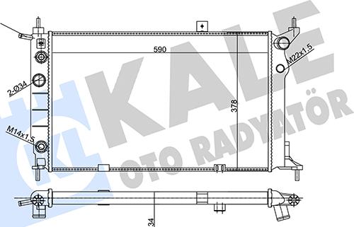 KALE OTO RADYATÖR 357010 - Hladnjak, hladjenje motora www.molydon.hr