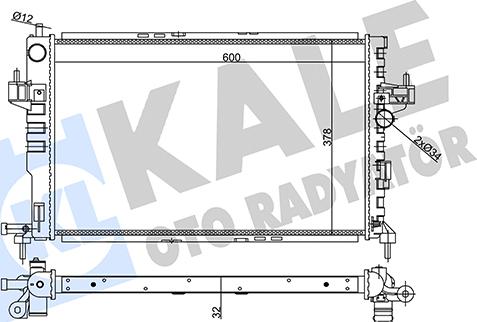 KALE OTO RADYATÖR 357030 - Hladnjak, hladjenje motora www.molydon.hr