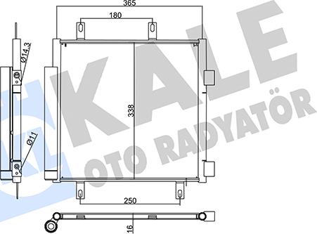 KALE OTO RADYATÖR 357850 - Kondenzator, klima-Uređaj www.molydon.hr