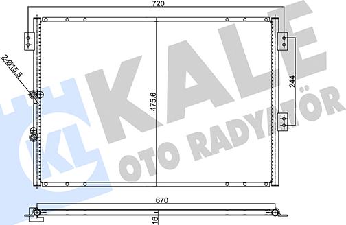 KALE OTO RADYATÖR 357835 - Kondenzator, klima-Uređaj www.molydon.hr