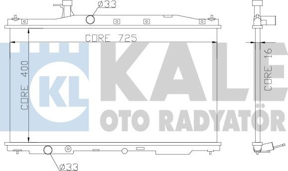 KALE OTO RADYATÖR 357300 - Hladnjak, hladjenje motora www.molydon.hr