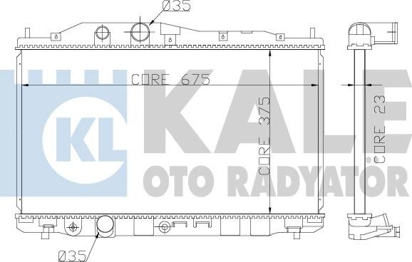 KALE OTO RADYATÖR 357200 - Hladnjak, hladjenje motora www.molydon.hr