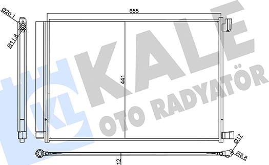 KALE OTO RADYATÖR 357740 - Kondenzator, klima-Uređaj www.molydon.hr