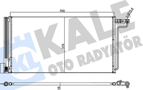 KALE OTO RADYATÖR 357755 - Kondenzator, klima-Uređaj www.molydon.hr