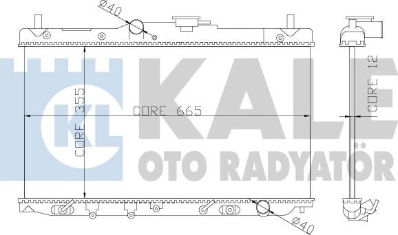 KALE OTO RADYATÖR 357700 - Hladnjak, hladjenje motora www.molydon.hr