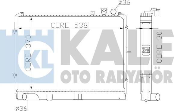 KALE OTO RADYATÖR 369900 - Hladnjak, hladjenje motora www.molydon.hr