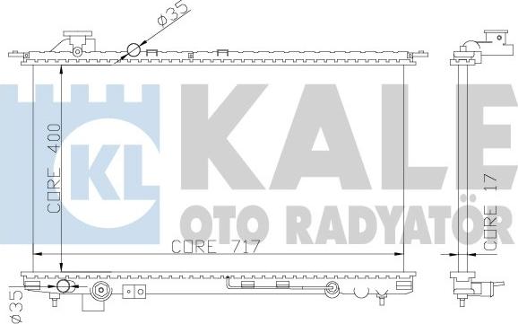 KALE OTO RADYATÖR 369300 - Hladnjak, hladjenje motora www.molydon.hr