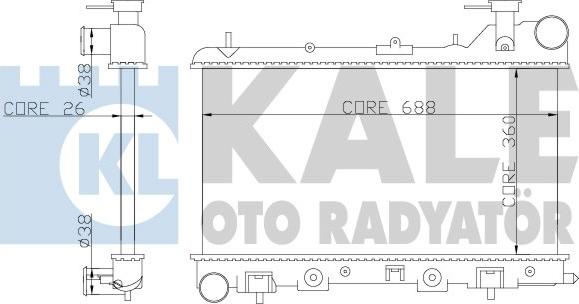 KALE OTO RADYATÖR 364800 - Hladnjak, hladjenje motora www.molydon.hr