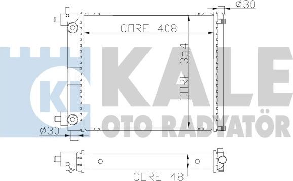 KALE OTO RADYATÖR 365900 - Hladnjak, hladjenje motora www.molydon.hr