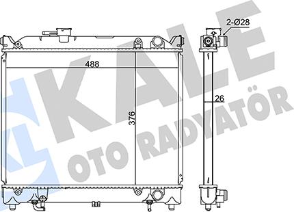 KALE OTO RADYATÖR 365300 - Hladnjak, hladjenje motora www.molydon.hr