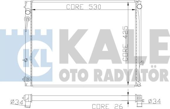 KALE OTO RADYATÖR 365200 - Hladnjak, hladjenje motora www.molydon.hr