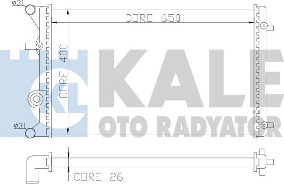 KALE OTO RADYATÖR 366400 - Hladnjak, hladjenje motora www.molydon.hr