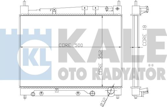 KALE OTO RADYATÖR 366000 - Hladnjak, hladjenje motora www.molydon.hr