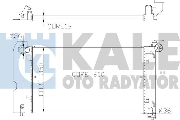 KALE OTO RADYATÖR 366800 - Hladnjak, hladjenje motora www.molydon.hr