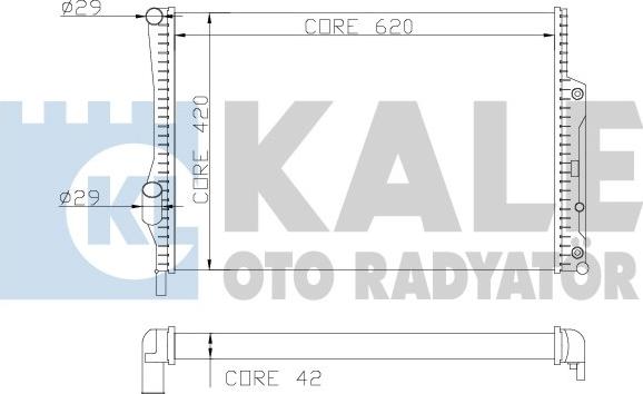 KALE OTO RADYATÖR 360400 - Hladnjak, hladjenje motora www.molydon.hr