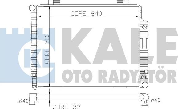 KALE OTO RADYATÖR 360500 - Hladnjak, hladjenje motora www.molydon.hr