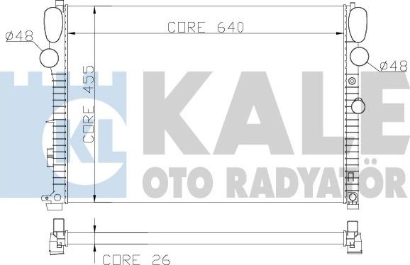 KALE OTO RADYATÖR 360800 - Hladnjak, hladjenje motora www.molydon.hr