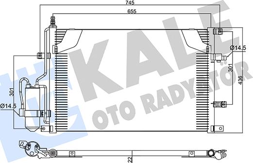 KALE OTO RADYATÖR 360345 - Kondenzator, klima-Uređaj www.molydon.hr