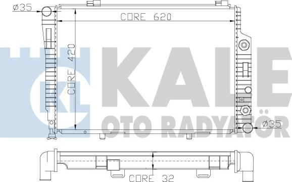 KALE OTO RADYATÖR 360300 - Hladnjak, hladjenje motora www.molydon.hr