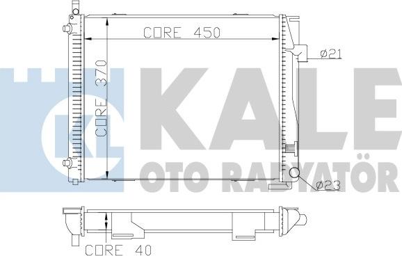 KALE OTO RADYATÖR 361900 - Hladnjak, hladjenje motora www.molydon.hr