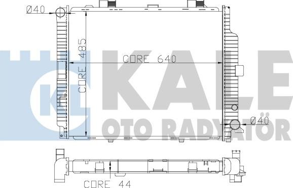 KALE OTO RADYATÖR 361500 - Hladnjak, hladjenje motora www.molydon.hr