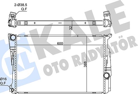 KALE OTO RADYATÖR 361715 - Hladnjak, hladjenje motora www.molydon.hr