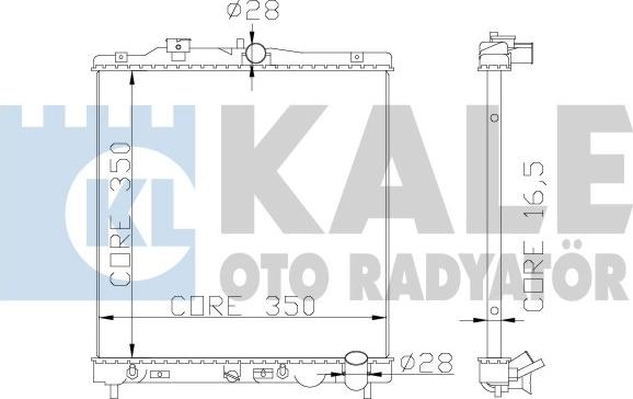 KALE OTO RADYATÖR 368900 - Hladnjak, hladjenje motora www.molydon.hr