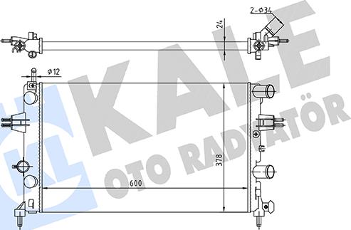 KALE OTO RADYATÖR 363555 - Hladnjak, hladjenje motora www.molydon.hr