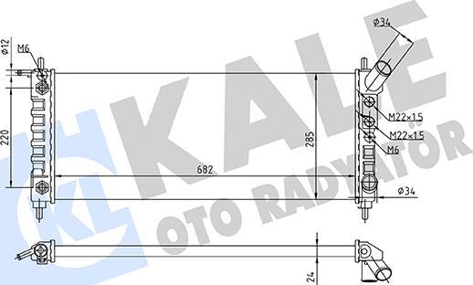 KALE OTO RADYATÖR 363560 - Hladnjak, hladjenje motora www.molydon.hr