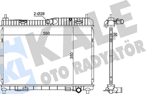 KALE OTO RADYATÖR 363510 - Hladnjak, hladjenje motora www.molydon.hr
