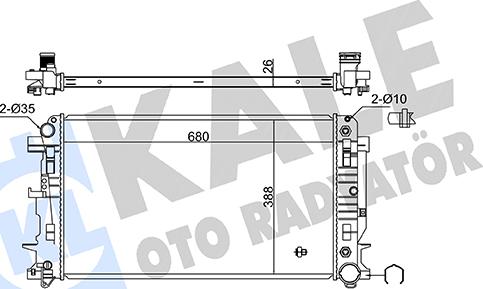 KALE OTO RADYATÖR 363530 - Hladnjak, hladjenje motora www.molydon.hr