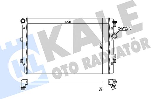 KALE OTO RADYATÖR 363095 - Hladnjak, hladjenje motora www.molydon.hr