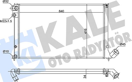 KALE OTO RADYATÖR 363050 - Hladnjak, hladjenje motora www.molydon.hr