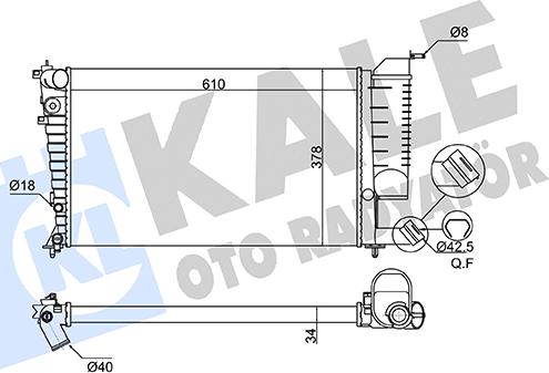 KALE OTO RADYATÖR 363080 - Hladnjak, hladjenje motora www.molydon.hr