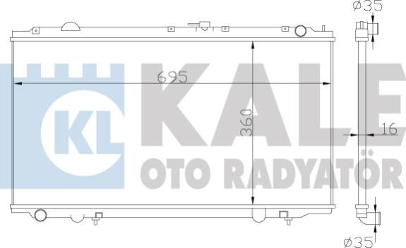 KALE OTO RADYATÖR 363100 - Hladnjak, hladjenje motora www.molydon.hr