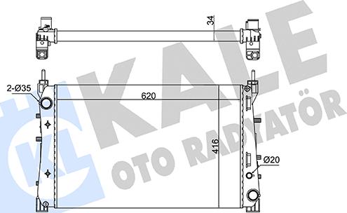 KALE OTO RADYATÖR 363110 - Hladnjak, hladjenje motora www.molydon.hr