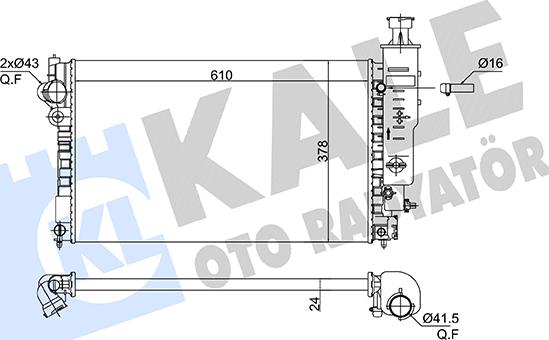 KALE OTO RADYATÖR 363130 - Hladnjak, hladjenje motora www.molydon.hr