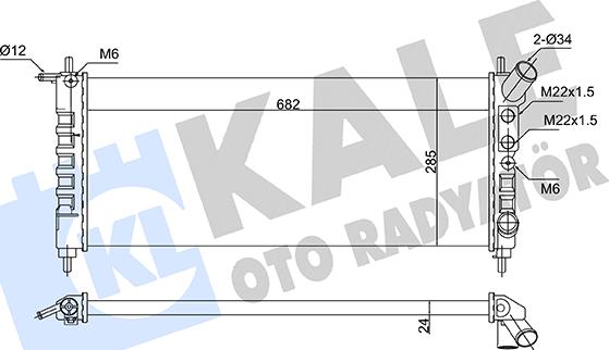 KALE OTO RADYATÖR 363260 - Hladnjak, hladjenje motora www.molydon.hr