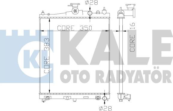 KALE OTO RADYATÖR 363200 - Hladnjak, hladjenje motora www.molydon.hr