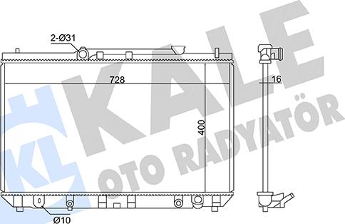 KALE OTO RADYATÖR 362955 - Hladnjak, hladjenje motora www.molydon.hr