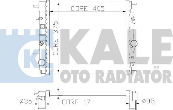 KALE OTO RADYATÖR 362500 - Hladnjak, hladjenje motora www.molydon.hr