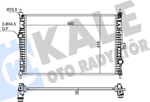 KALE OTO RADYATÖR 362345 - Hladnjak, hladjenje motora www.molydon.hr