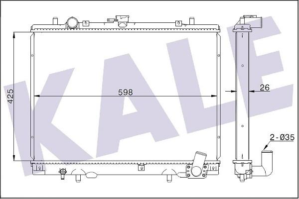 KALE OTO RADYATÖR 362300 - Hladnjak, hladjenje motora www.molydon.hr