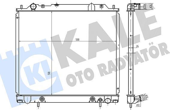 KALE OTO RADYATÖR 362270 - Hladnjak, hladjenje motora www.molydon.hr