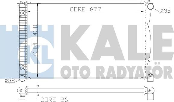 KALE OTO RADYATÖR 367800 - Hladnjak, hladjenje motora www.molydon.hr