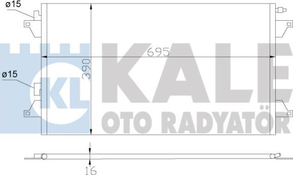 KALE OTO RADYATÖR 382500 - Kondenzator, klima-Uređaj www.molydon.hr